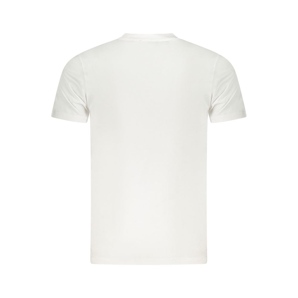 T-Shirt by Cavalli Class for men in cotton white & print showcases a chic silhouette, artfully detailed with a chic and for a chic finish.