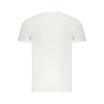 T-Shirt by Cavalli Class for men in cotton white & print showcases a chic silhouette, artfully detailed with a chic and for a chic finish.