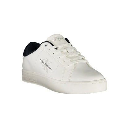 Athletic Sneakers by Calvin Klein for men in polyester polyurethane leather blue, white & print showcases an impeccable silhouette, defined by an impeccable athletic style design that perfectly captures the essence of the Aren Men's Athletic Polyester Polyurethane Leather Sneakers.