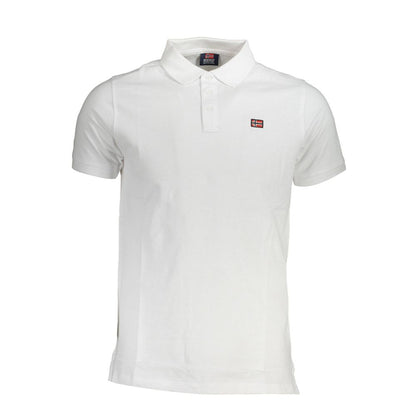 Polo Shirt by Norway 1963 for men in cotton white showcases a sharp silhouette, detailed with a refined and sharp short-sleeve for a sophisticated finish.