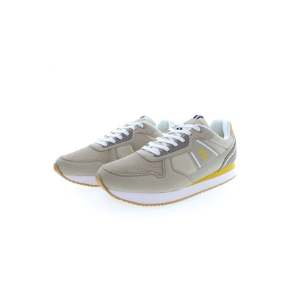 Athletic Sneakers U.S. POLO ASSN. men polyester & polyurethane beige featuring a avant-garde Men's Athletic Polyester & Polyurethane Sneakers design with a avant-garde athletic style for a refined finish.