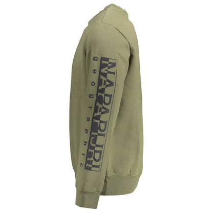 Sweatshirt by Napapijri for men in cotton polyester green & print features an exquisite silhouette, showcasing and details for a exquisite look.