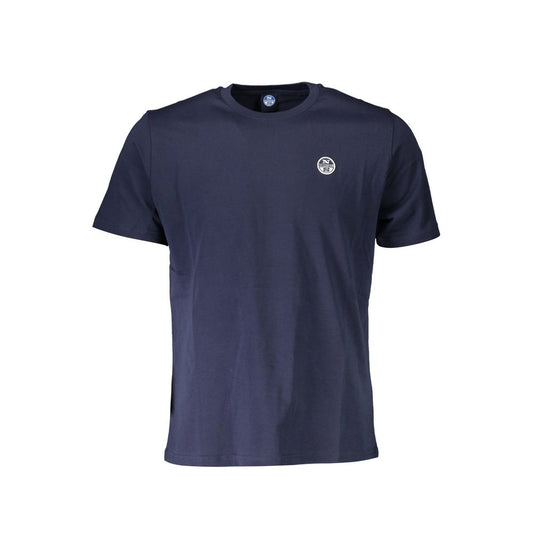 T-Shirt by North Sails for men in cotton polyester blue showcases a dramatic silhouette, elegantly detailed with a dramatic crew neckline and short-sleeve for a truly dramatic finish.