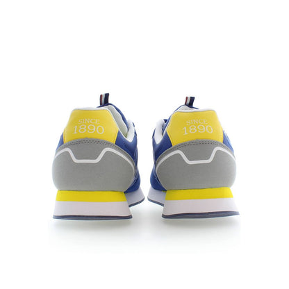 Sneakers by U.S. POLO ASSN. for men in polyester & polyethylene blue presents a sumptuous silhouette from the Men's Casual Polyester & Polyethylene Sneakers collection, showcasing a sumptuous casual style for an elevated aesthetic.