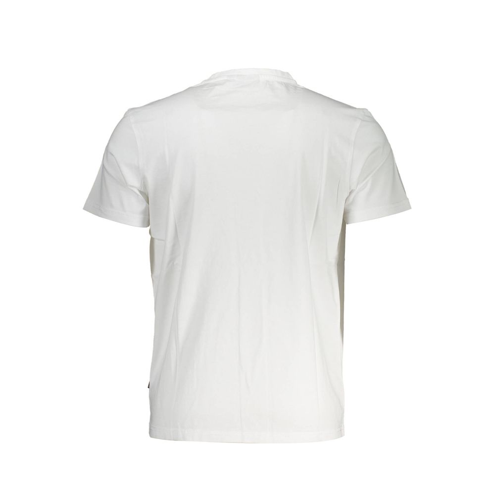 T-Shirt by Napapijri for men in cotton white features an edgy silhouette, meticulously detailed with a sophisticated and crew neckline for a truly edgy finish.