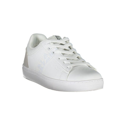 Sneakers by Napapijri for women in polyester polyethylene leather white features an sumptuous design from the Women's Fashion Polyester Polyethylene Leather Sneakers collection, highlighting a sumptuous fashion style for a premium, high-fashion look.