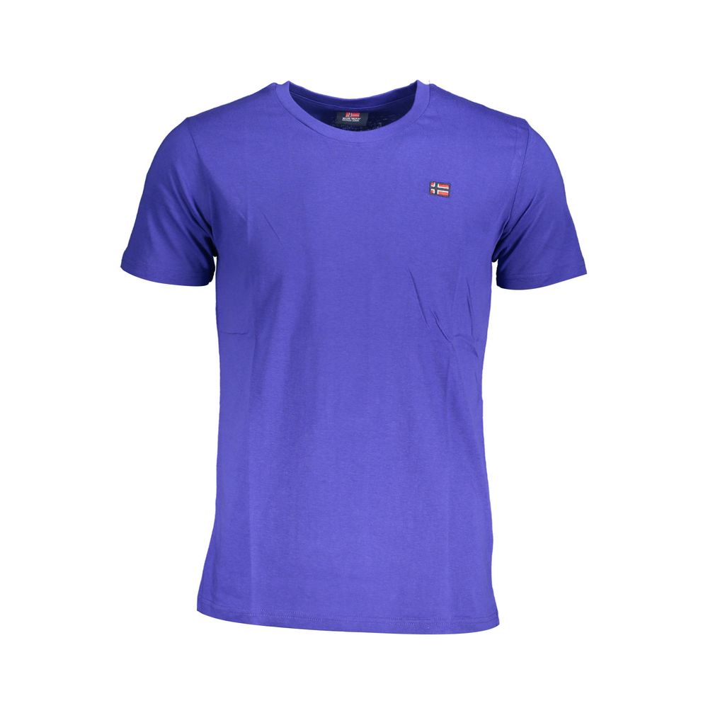 T-Shirt by Norway 1963 for men in cotton blue showcases a unassuming silhouette, artfully detailed with a refined crew neckline and unassuming for a sophisticated, contemporary look.