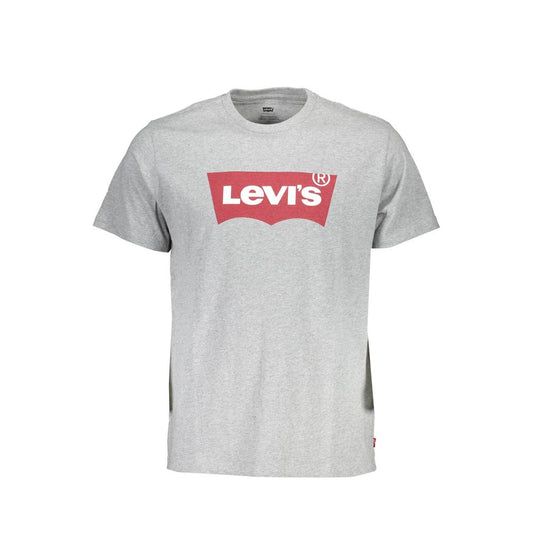 T-Shirt by Levi's for men in cotton gray & print showcases a fashionable silhouette, elegantly detailed with a fashionable short-sleeve and crew neckline for a sophisticated, high-fashion look.