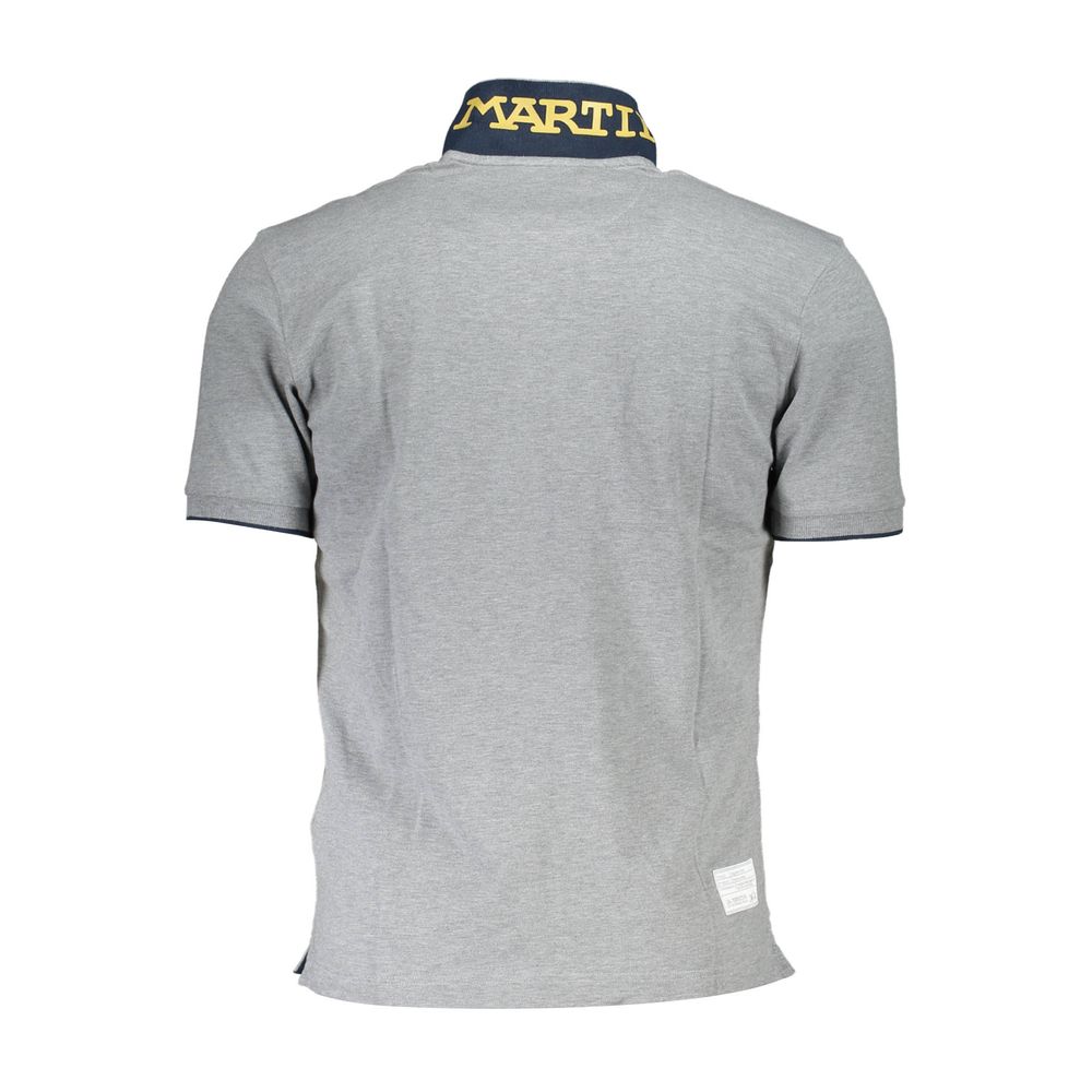 Polo Shirt by La Martina for men in stretch cotton brown & gray presents a sleek silhouette, featuring a refined and for a sleek finish.