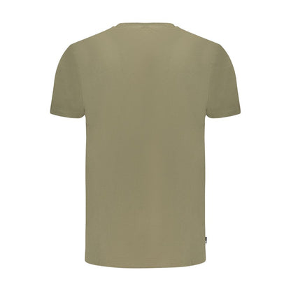 T-Shirt by Timberland for men in cotton green & print features a plush silhouette, showcasing a sophisticated crew neckline and for a truly plush finish.
