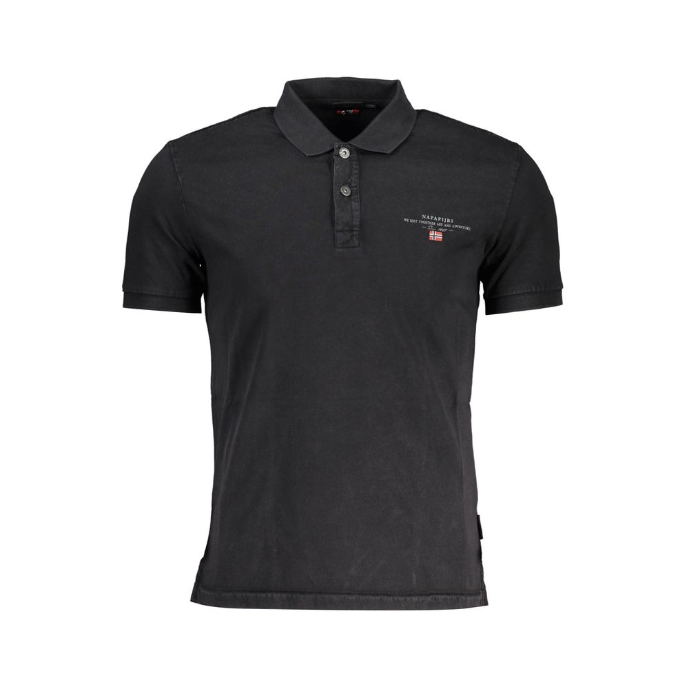 This Polo Shirt by Napapijri for men in cotton black & print presents a flawless silhouette, showcasing flawless short-sleeve detailing and a refined for a truly flawless aesthetic.