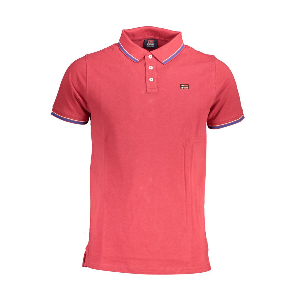 Polo Shirt by Norway 1963 for men in cotton red & signature presents a crisp silhouette, artfully detailed with a crisp and crisp .