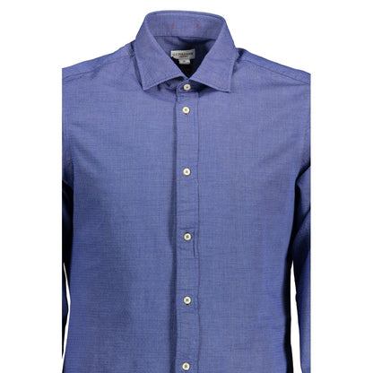 Dress Shirt by U.S. POLO ASSN. for men in cotton blue, featuring a nuanced and nuanced for a sophisticated finish.