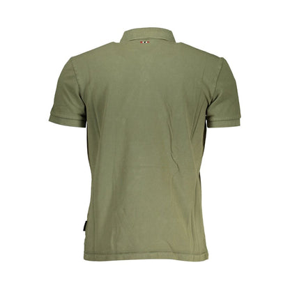 Polo Shirt by Napapijri for men in cotton green & print showcases a enviable silhouette, featuring a refined and for a enviable finish.