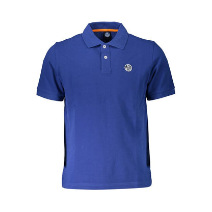 Polo Shirt by North Sails for men in cotton blue presents a distinguished silhouette, showcasing a sophisticated and distinguished short-sleeve for a truly distinguished finish.