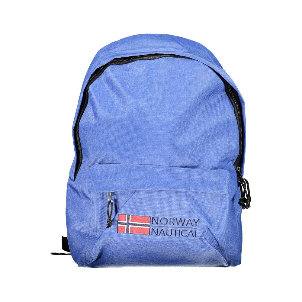 Backpack by Norway 1963 for men in polyester blue features a architectural Explorer Polyester Backpack design with a secure zipper, ample external-pockets, and versatile backpack-strap, adjustable-strap & handle for a architectural finish.