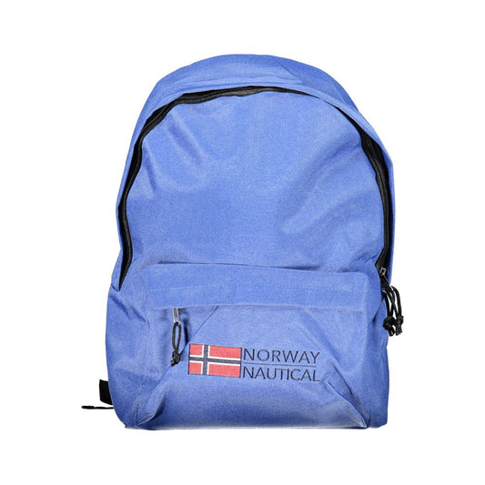 Backpack by Norway 1963 for men in polyester blue features a architectural Explorer Polyester Backpack design with a secure zipper, ample external-pockets, and versatile backpack-strap, adjustable-strap & handle for a architectural finish.