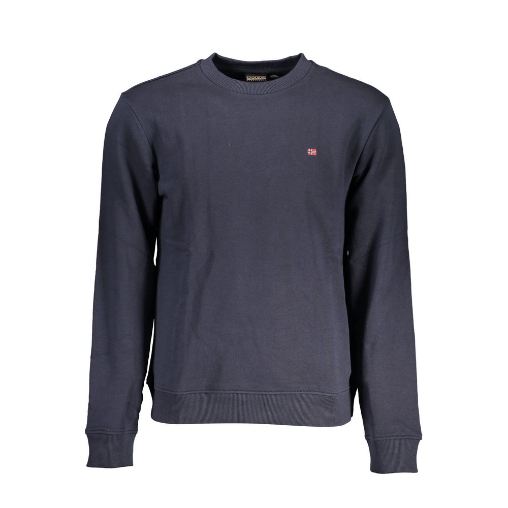 Sweatshirt by Napapijri for men in stretch cotton plush blue features an magnificent silhouette, showcasing a sophisticated and long-sleeve detail for a truly magnificent finish.