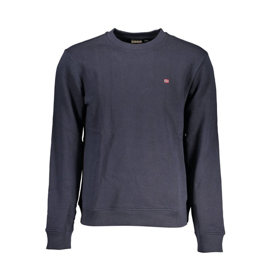 Sweatshirt by Napapijri for men in stretch cotton plush blue features an magnificent silhouette, showcasing a sophisticated and long-sleeve detail for a truly magnificent finish.