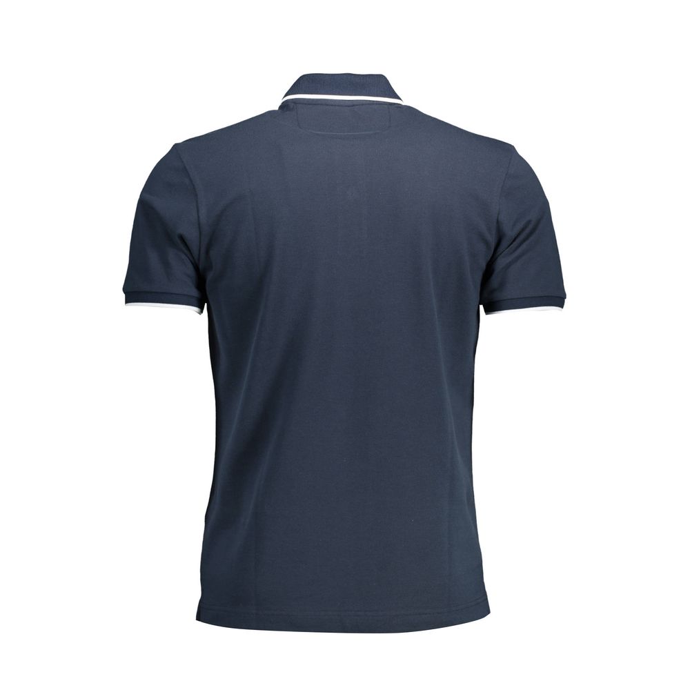 Polo Shirt by La Martina for men in cotton blue & signature presents a distinguished silhouette, showcasing a sophisticated and distinguished for a truly distinguished finish.