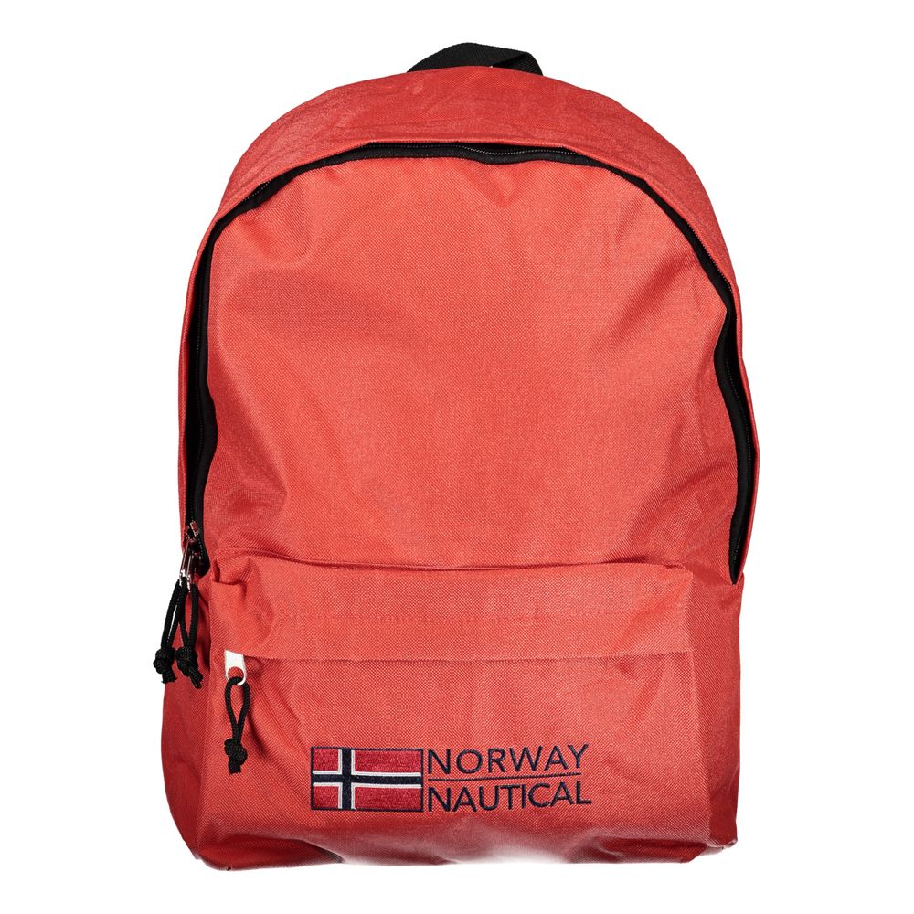 Backpack by Norway 1963 for men in polyester red showcases a stately Polyester Backpack design, featuring a secure zipper with stately external-pockets and versatile backpack-strap & adjustable-strap.