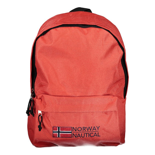 Backpack by Norway 1963 for men in polyester red showcases a stately Polyester Backpack design, featuring a secure zipper with stately external-pockets and versatile backpack-strap & adjustable-strap.