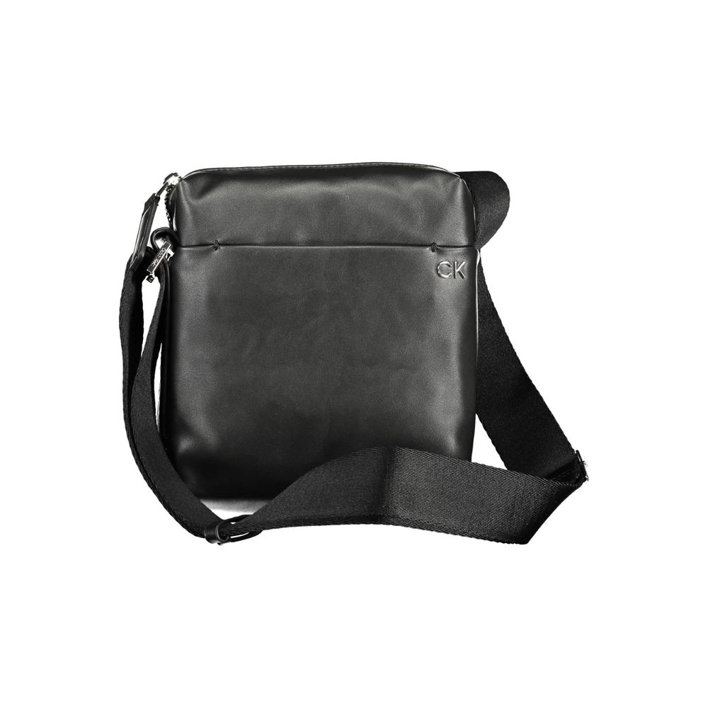 Shoulder Bag by Calvin Klein for men in polyester & polyethylene black & signature features a effortless sophistication silhouette, secured by a zipper with ample external-pockets and versatile shoulder-strap & adjustable-strap for a effortless sophistication finish.
