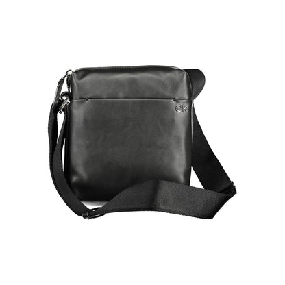 Shoulder Bag by Calvin Klein for men in polyester & polyethylene black & signature features a statuesque silhouette, showcasing a secure zipper and statuesque external-pockets with versatile shoulder-strap & adjustable-strap for a statuesque finish.