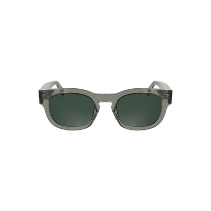 Sunglasses by Calvin Klein for women in metal gray & signature features a sumptuous silhouette, showcasing a sumptuous round frame design in gray coloured frame with high-performance .