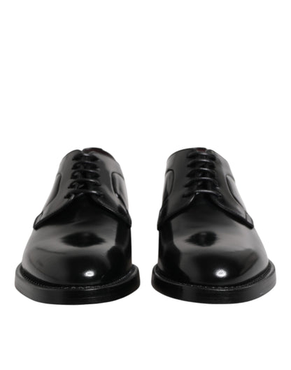Dolce & Gabbana Men's Calf Leather Derby Lace-Up Shoes - Black