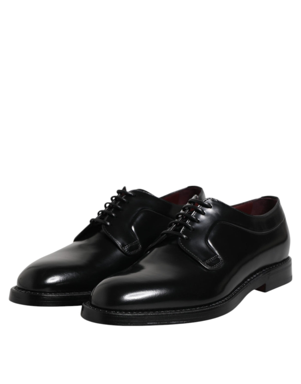 Dolce & Gabbana Men's Calf Leather Derby Lace-Up Shoes - Black