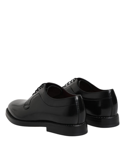 Dolce & Gabbana Men's Calf Leather Derby Lace-Up Shoes - Black
