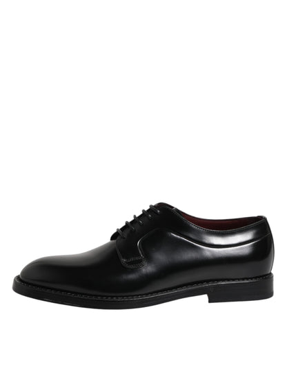 Dolce & Gabbana Men's Calf Leather Derby Lace-Up Shoes - Black