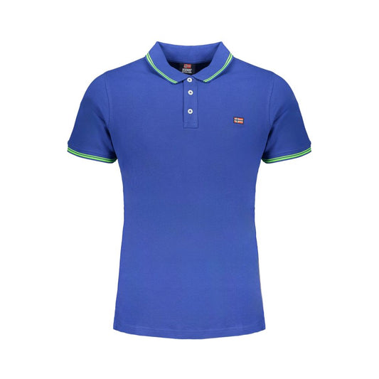 Polo Shirt by Norway 1963 for men in cotton blue presents a crisp silhouette, artfully detailed with a crisp and crisp .