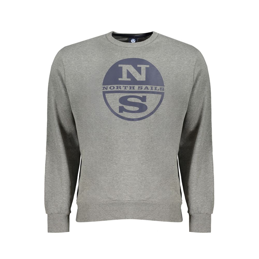 Sweatshirt by North Sails for men in cotton brown, gray & print features an enviable silhouette, showcasing a premium long-sleeve and refined crew neckline for a truly enviable finish.