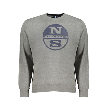 Sweatshirt by North Sails for men in cotton brown, gray & print features an enviable silhouette, showcasing a premium long-sleeve and refined crew neckline for a truly enviable finish.