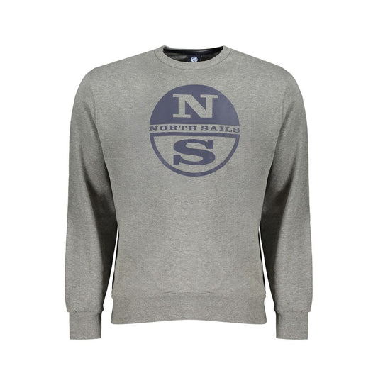 Sweatshirt by North Sails for men in cotton brown, gray & print features an enviable silhouette, showcasing a premium long-sleeve and refined crew neckline for a truly enviable finish.