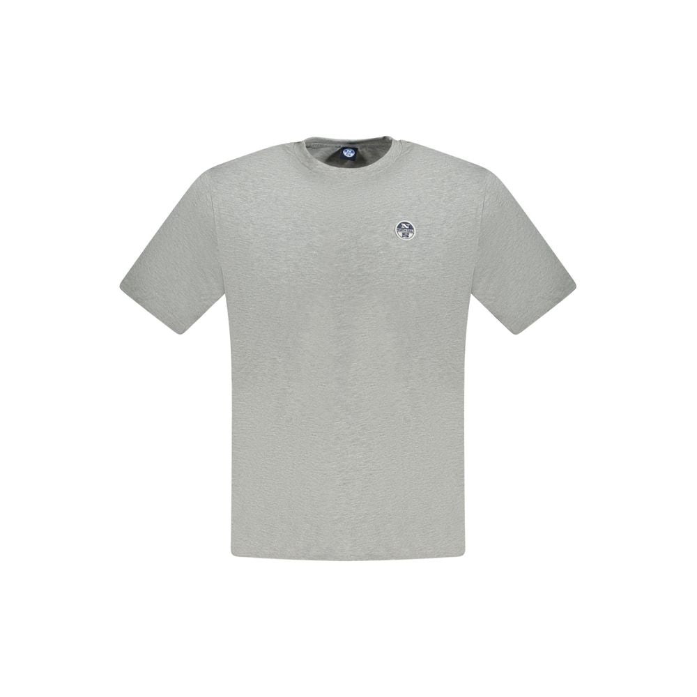 T-Shirt by North Sails for men in cotton brown & gray showcases a fashionable silhouette, elegantly detailed with a fashionable short-sleeve and crew neckline for a sophisticated, high-fashion look.