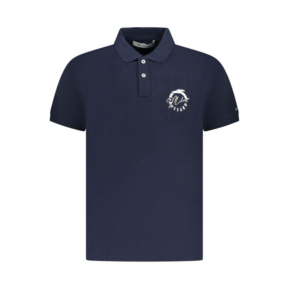 This Polo Shirt by Trussardi for men in cotton blue & print presents a flawless silhouette, showcasing flawless short-sleeve detailing and a refined for a truly flawless aesthetic.