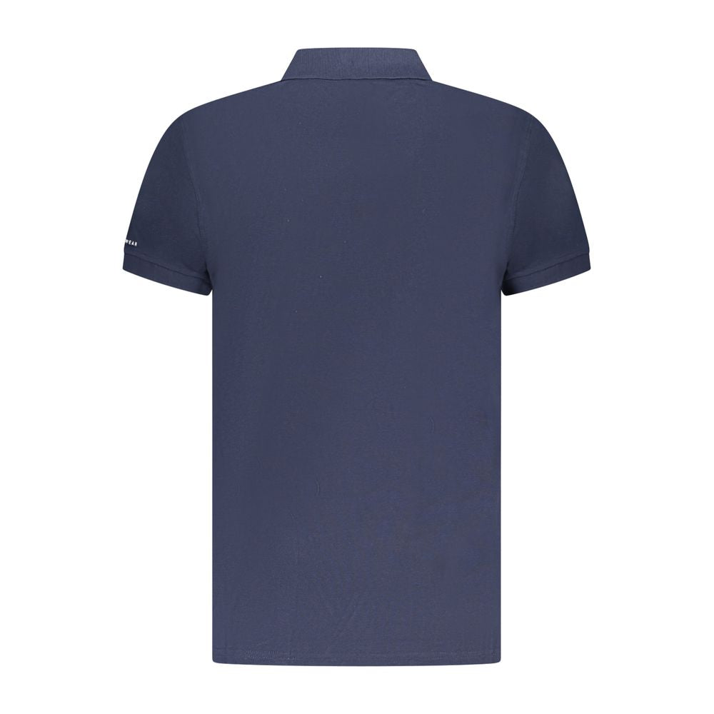 Polo Shirt by Trussardi for men in cotton blue & print showcases a sharp silhouette, detailed with a refined and sharp for a sophisticated finish.