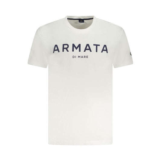T-Shirt by Armata Di Mare for men in cotton white & print features an on trend silhouette, perfectly showcasing a on trend and for an elevated aesthetic.