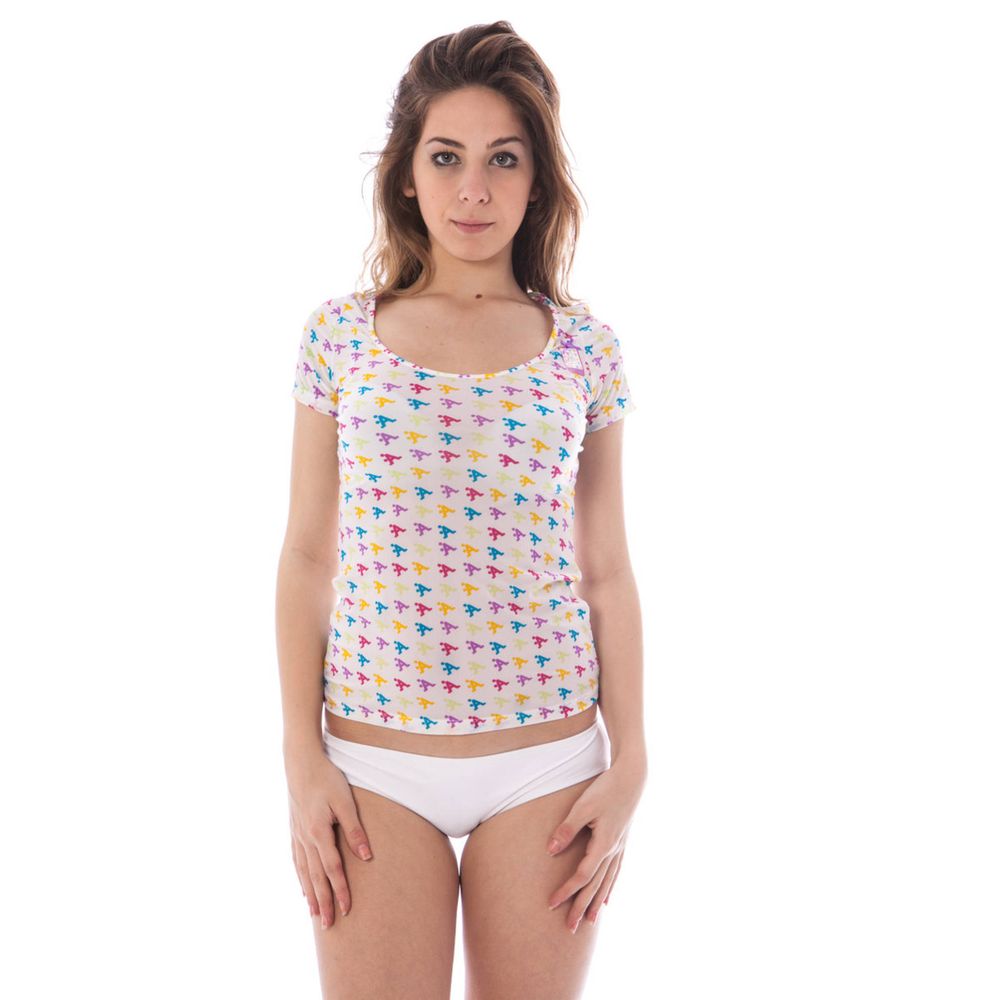 White Nylon Short Sleeve T-Shirt