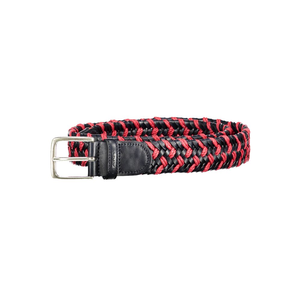 Belt by Gant for men in leather & cotton red features an artisanal finish, elegantly showcasing the signature style and artisanal craftsmanship of the Leather & Cotton Belt design.