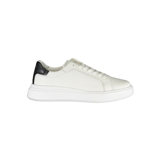 Sneakers by Calvin Klein for men in polyester polyethylene leather white features an sumptuous design from the Men's Casual Polyester Polyethylene Leather Sneakers collection, highlighting a sumptuous casual style for a premium, high-fashion look.