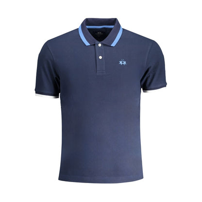 La Martina Men's Slim Cotton Polo Shirt - Blue