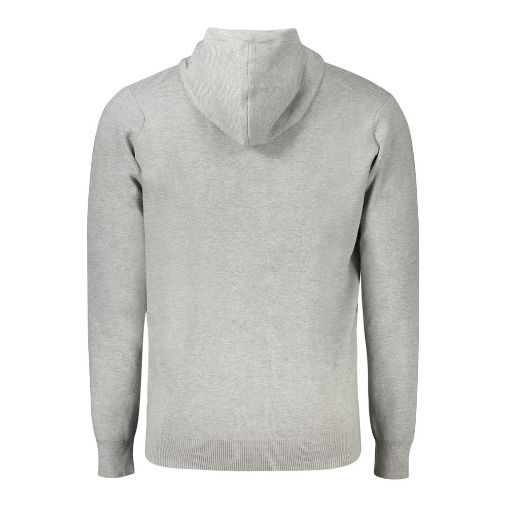 Hooded Cardigan by Norway 1963 for men in viscose polyester & polyamide gray showcases a luxurious silhouette, meticulously detailed with a sophisticated hooded neckline and for a refined finish.