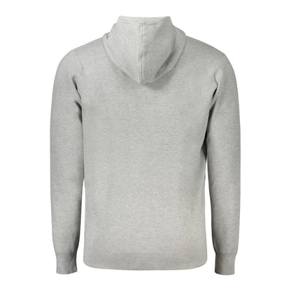Hooded Cardigan by Norway 1963 for men in viscose polyester & polyamide gray showcases a luxurious silhouette, meticulously detailed with a sophisticated hooded neckline and for a refined finish.