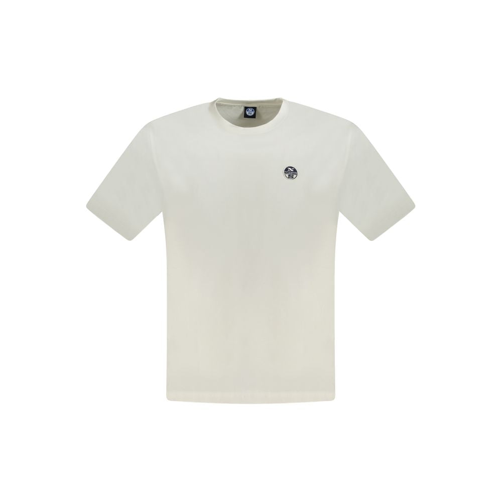 T-Shirt by North Sails for men in cotton white features a plush silhouette, showcasing a sophisticated crew neckline and short-sleeve for a truly plush finish.