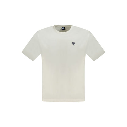 T-Shirt by North Sails for men in cotton white features a plush silhouette, showcasing a sophisticated crew neckline and short-sleeve for a truly plush finish.