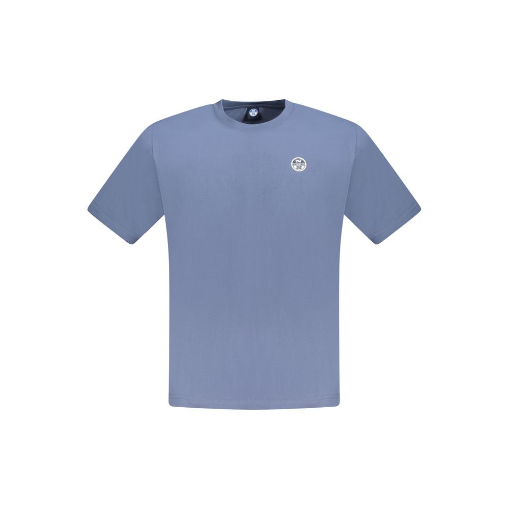 T-Shirt by North Sails for men in cotton blue showcases a chic silhouette, artfully detailed with a chic crew neckline and for a chic finish.